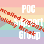 CANCELLED LGBTQ People of Color Support Group - Via Zoom