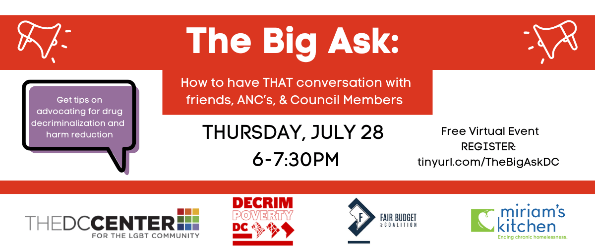 The Big Ask: How to have THAT conversation with friends, ANC’s, & Council Members - Via Zoom