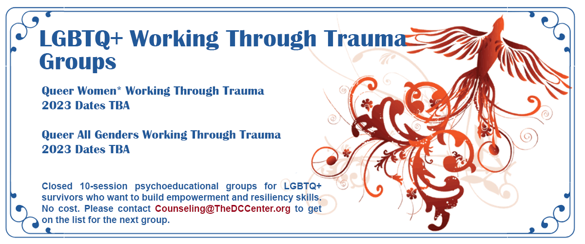 LGBTQ+ Working Through Trauma groups