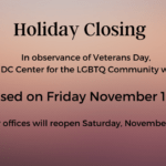 Holiday Closing - Veterans Day